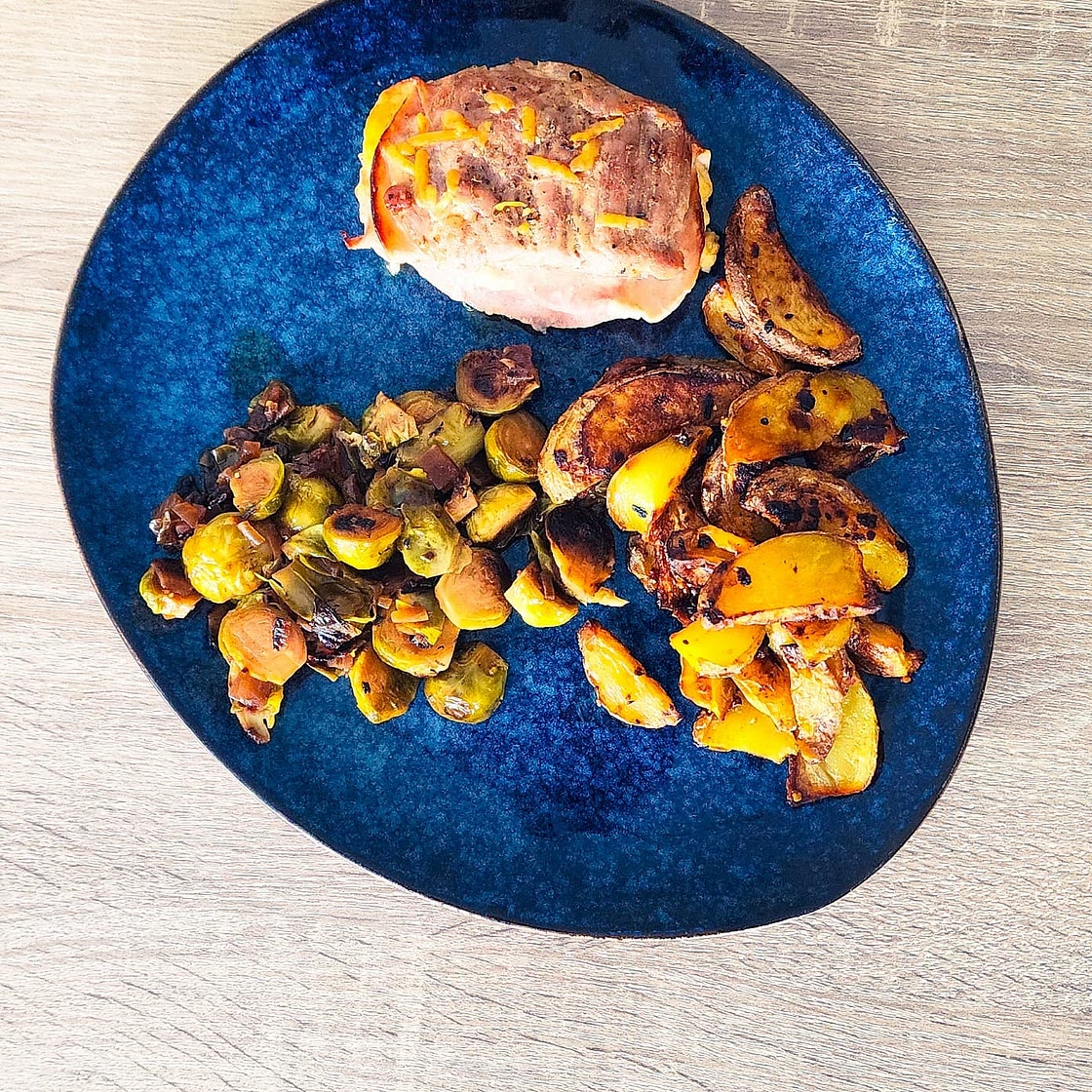 Filet mignon de porc farci au jambon & fromage