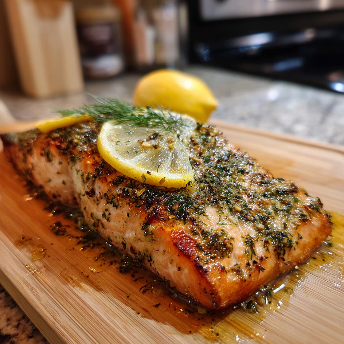 Butter Salmon With Dill