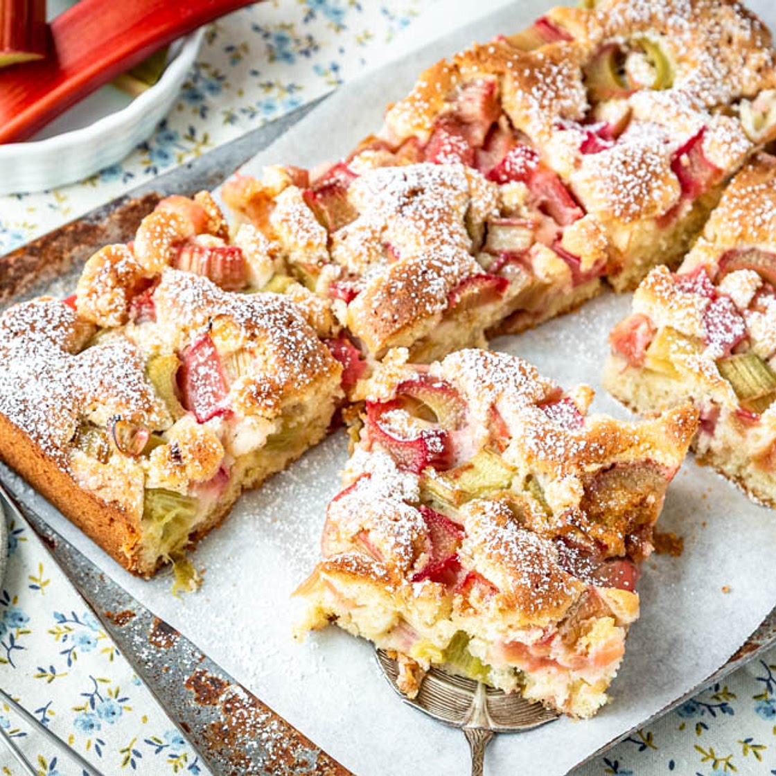 Rhabarberkuchen vom Blech