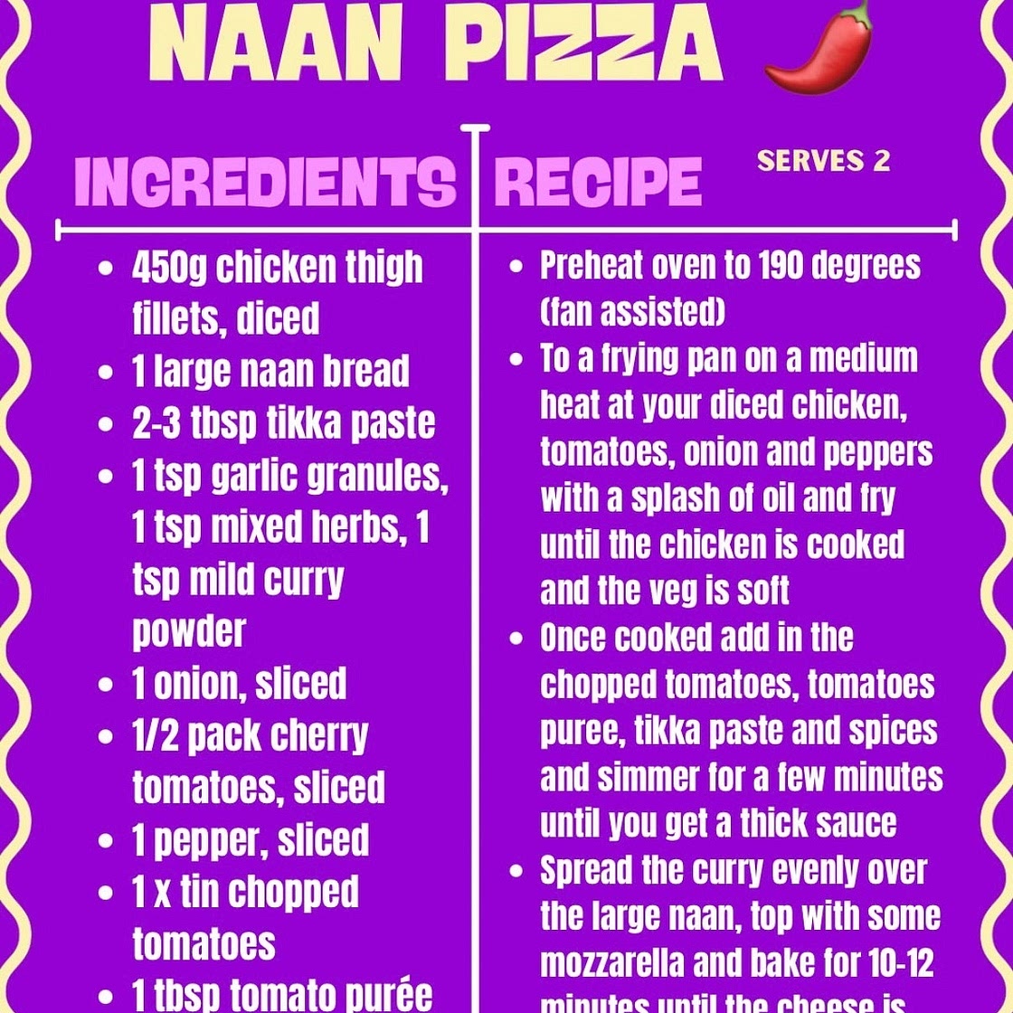 Fully Loaded Chicken Tikka Naan 'Pizza"