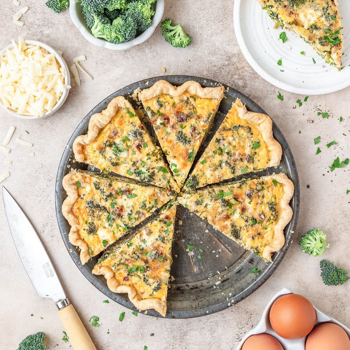 Broccoli Cheddar Quiche