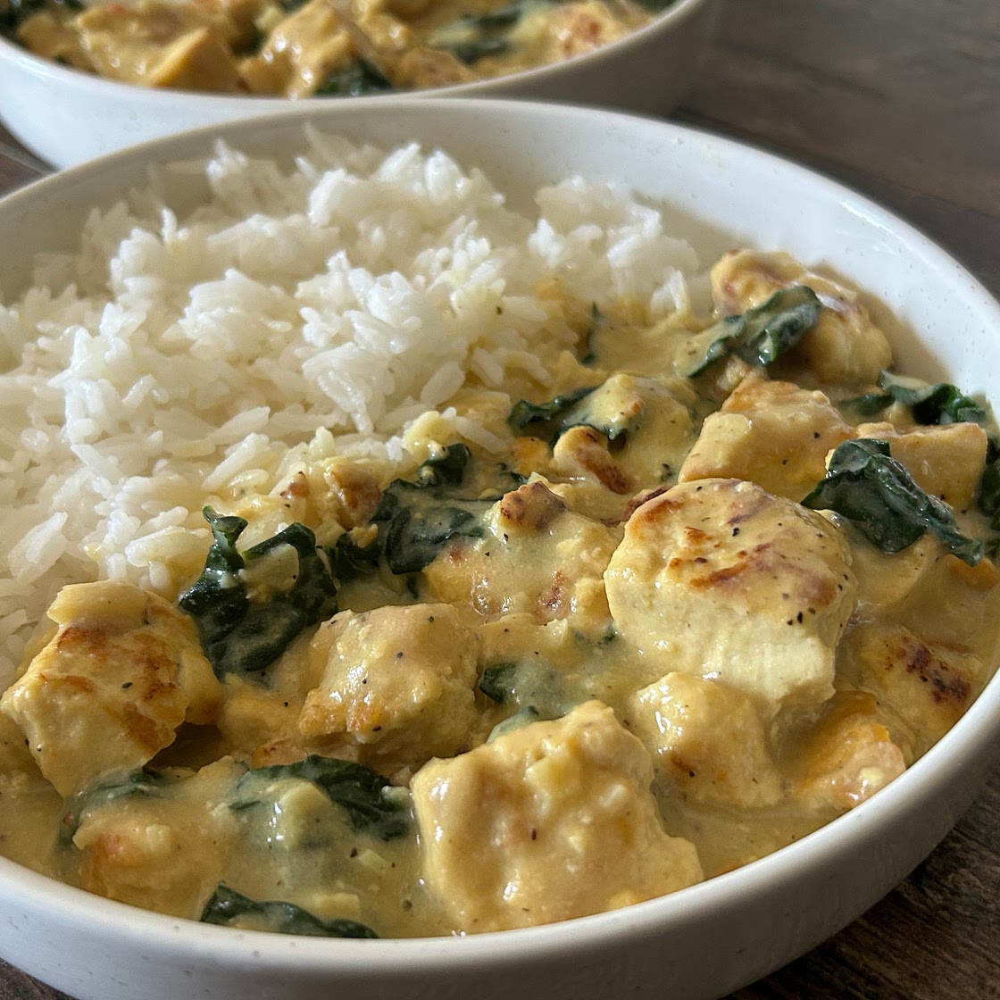 15-Minute Creamy Garlic Tofu & Greens (High Protein Vegan Dinner on a Budget)
