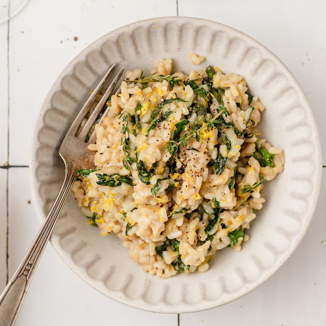 Leek and Spinach Risotto