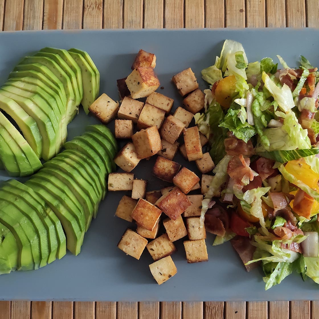 BLT Balsamic Chicken Avocado Salad