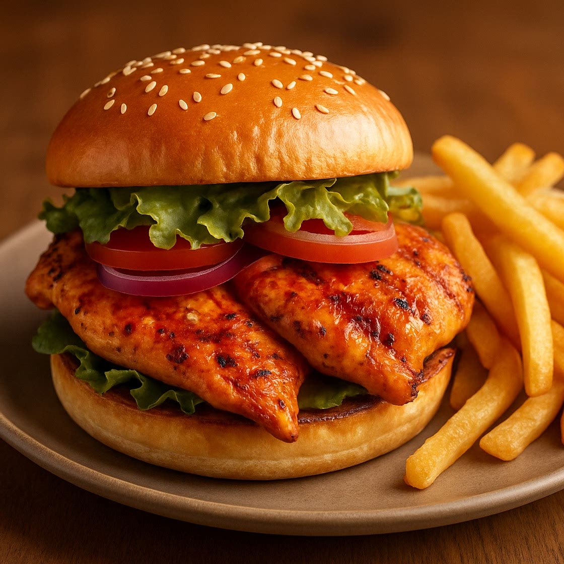 Piri Piri Butterfly Chicken Burger