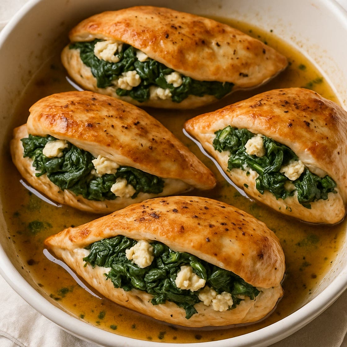 Stuffed Chicken Breasts with Spinach and Feta