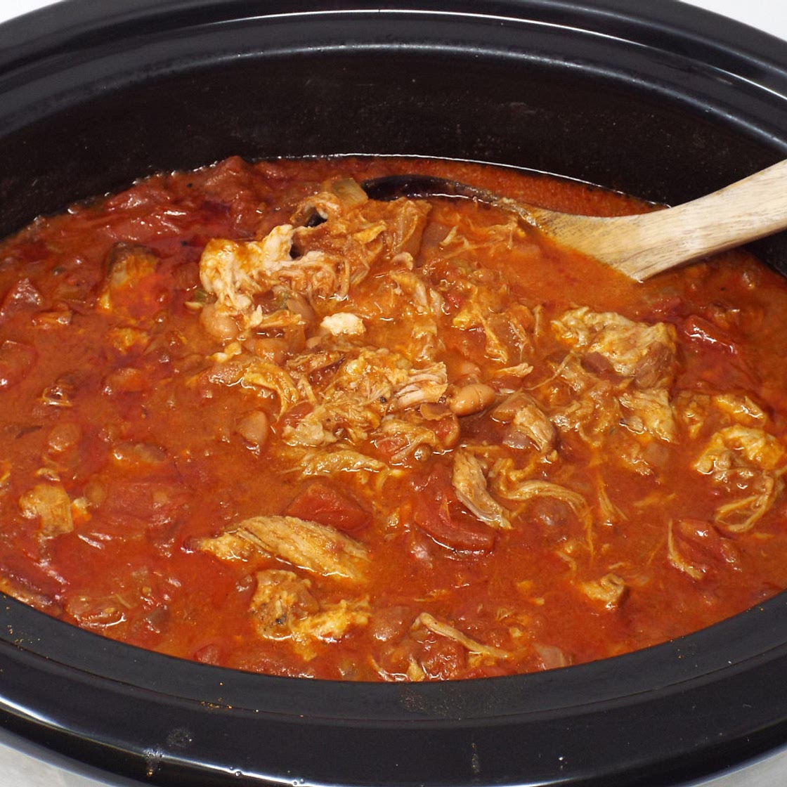 Slow Cooker Pulled Pork and Pinto Bean Chili