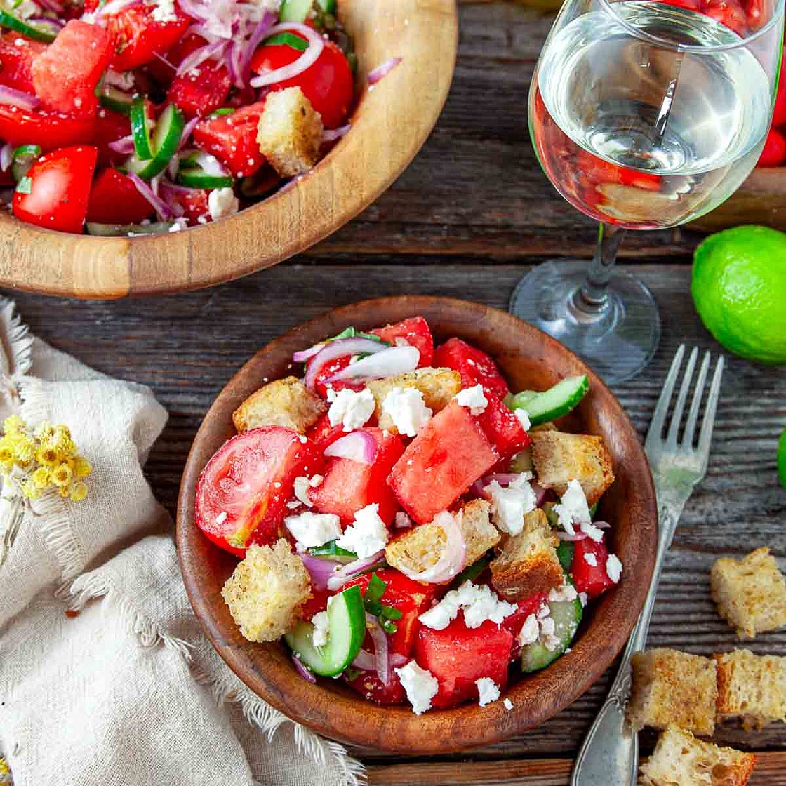 Watermelon Panzanella Salad