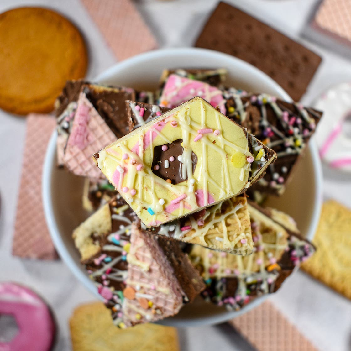 Chocolate Bark with British Biscuits