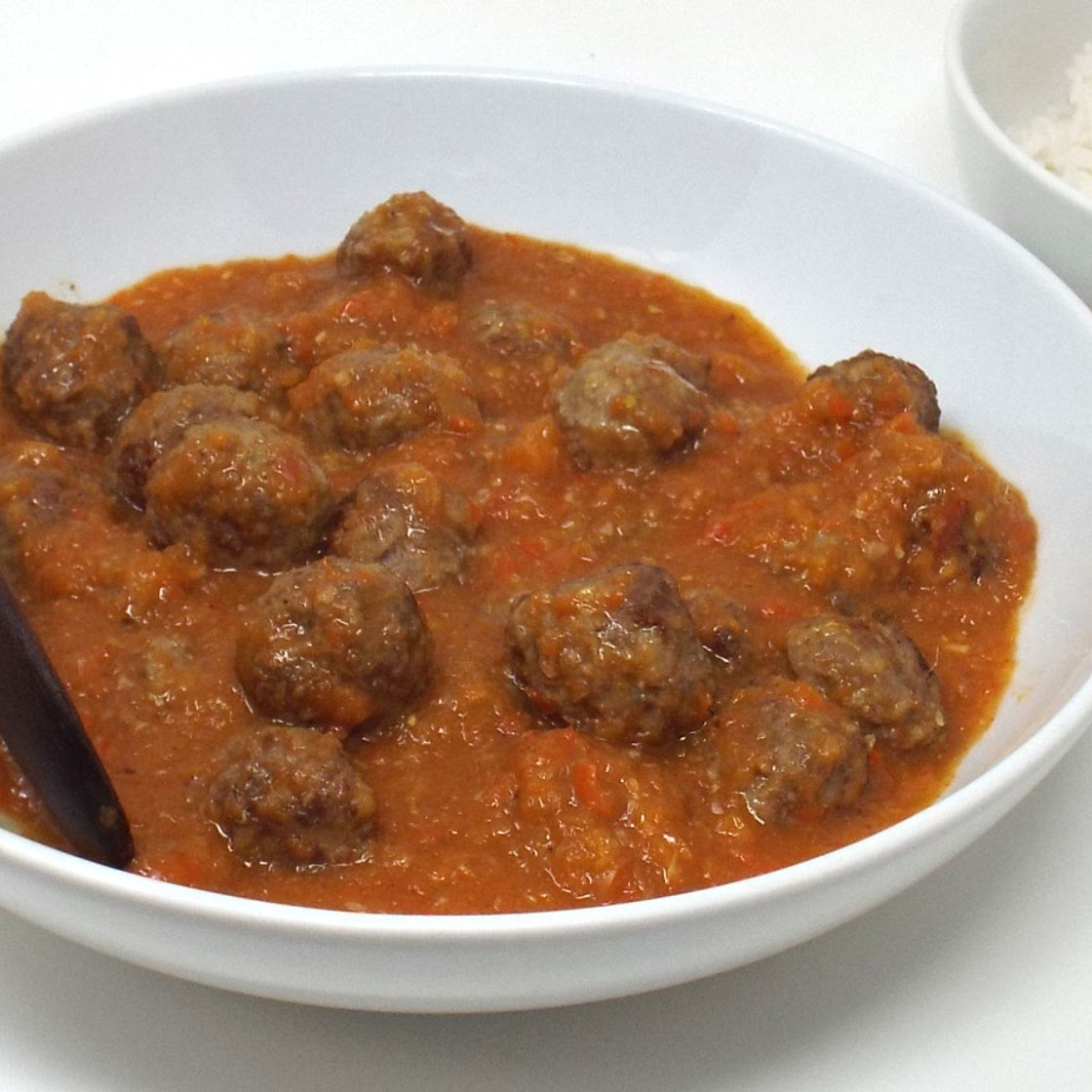 Red Curry Meatballs with Jasmine Rice