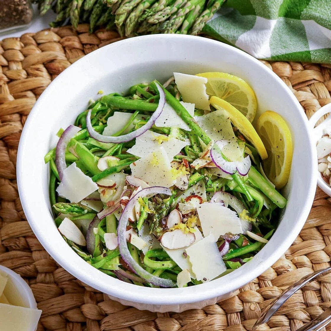 Shaved Asparagus Salad with Lemon Vinaigrette Dressing