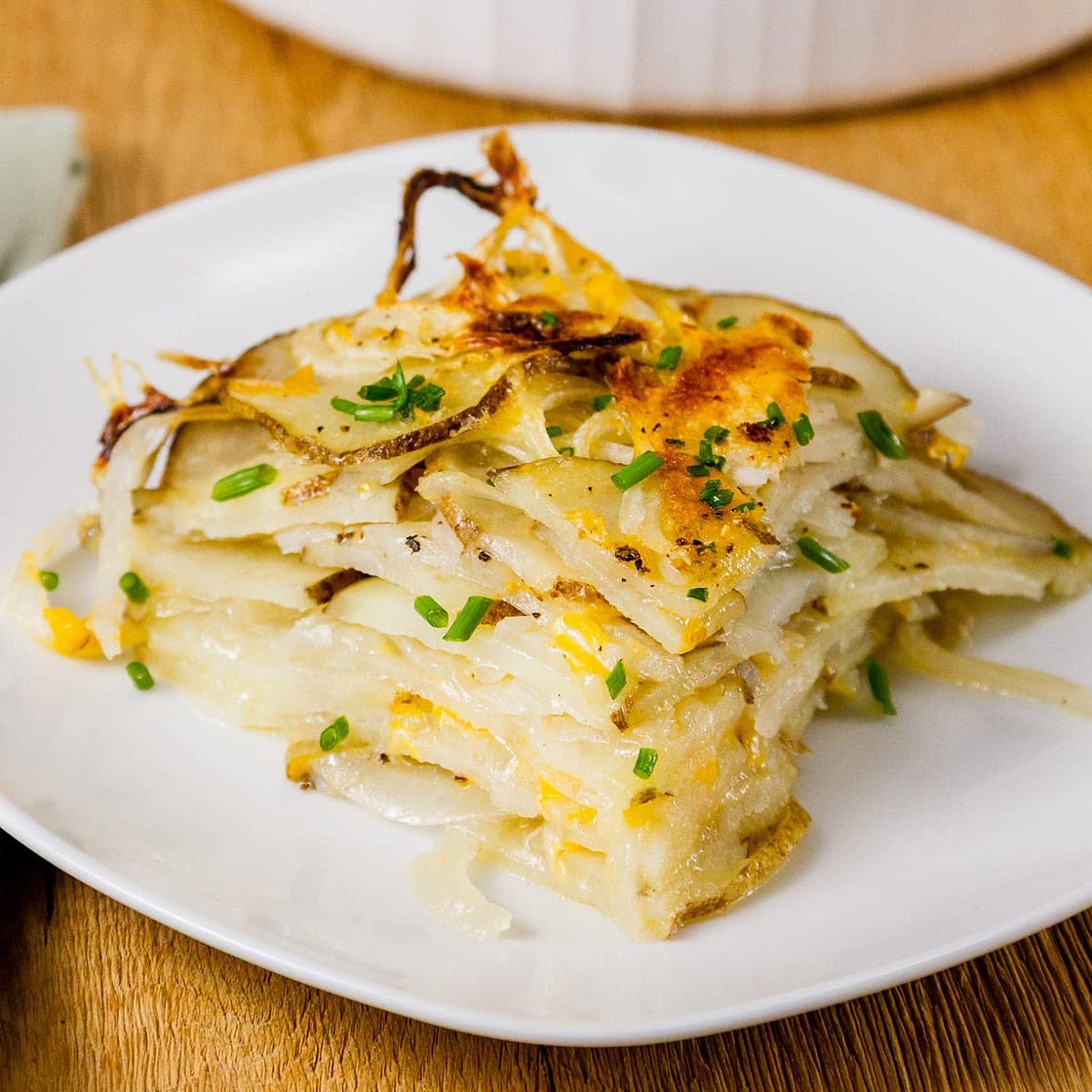 Skinny Potato and Onion Bake