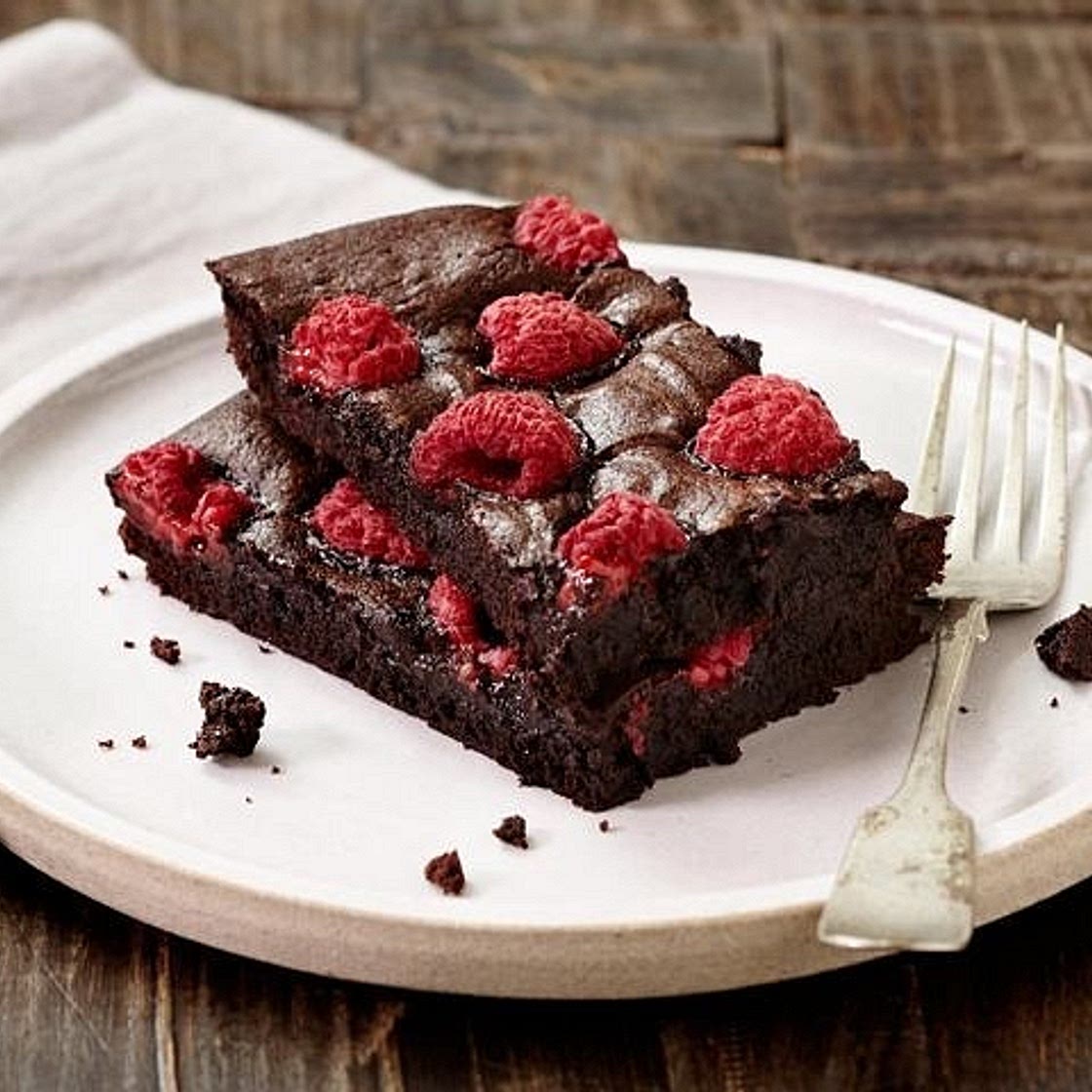 Raspberry brownies