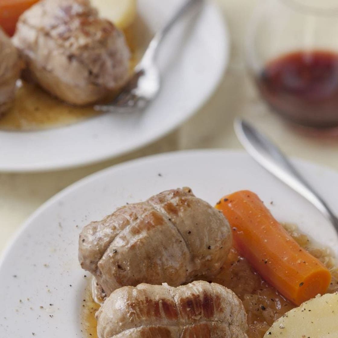 Paupiettes de veau au vin blanc