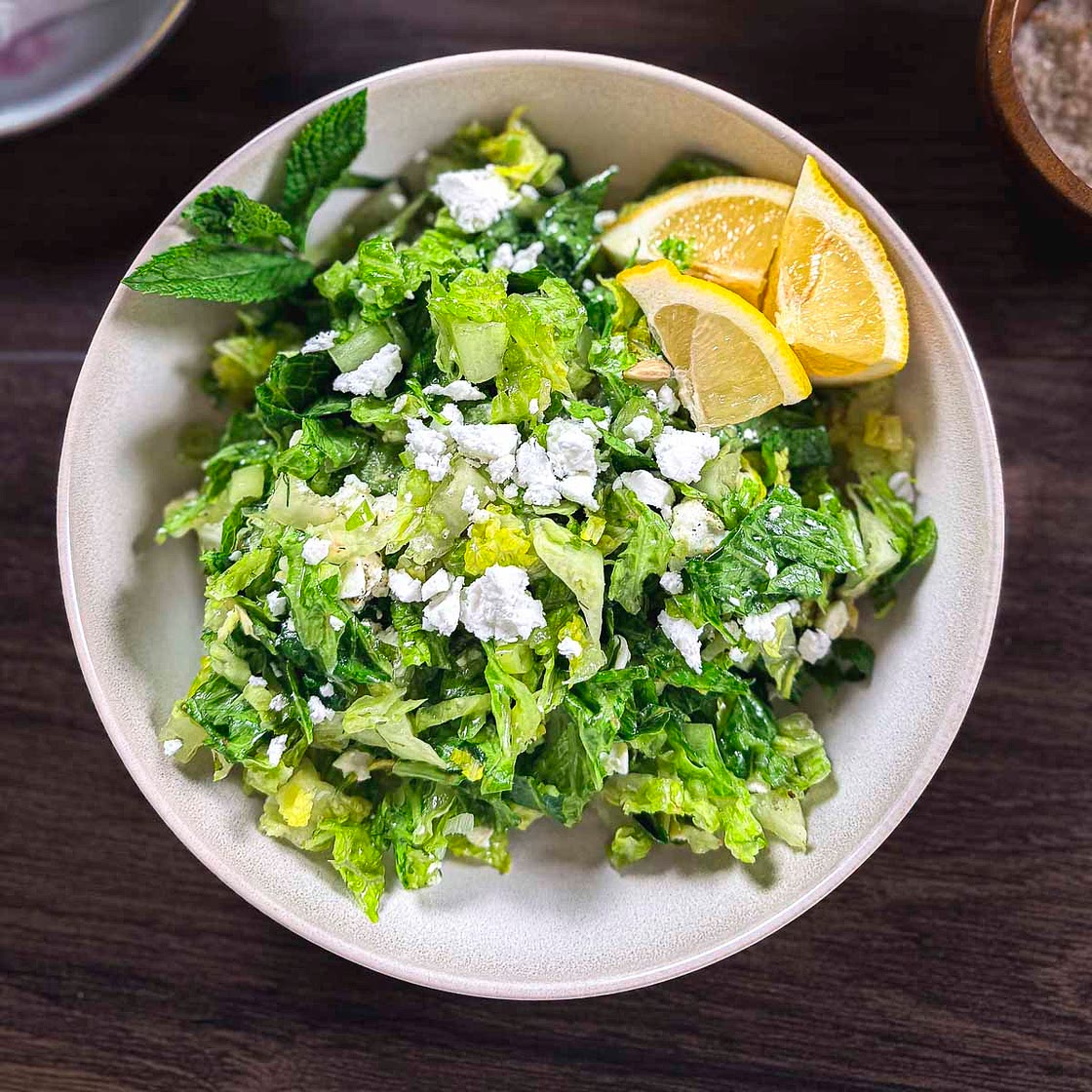 Maroulosalata (Greek Lettuce Salad with Dill and Lemon)