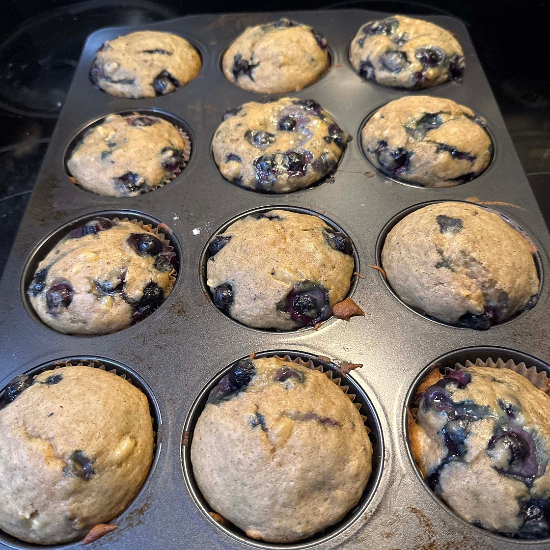 Blueberry Banana Bread Muffins