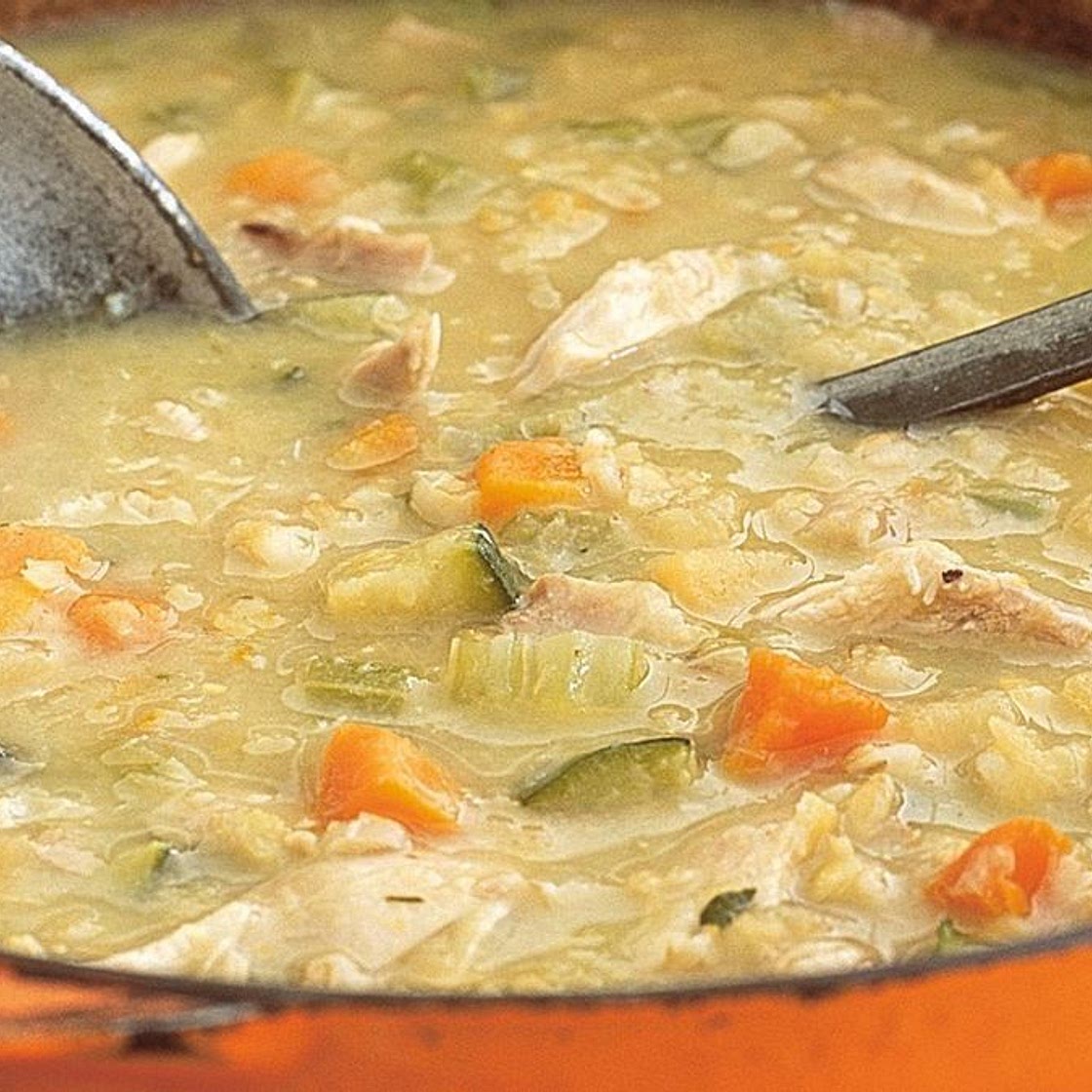 Hearty chicken and vegetable soup