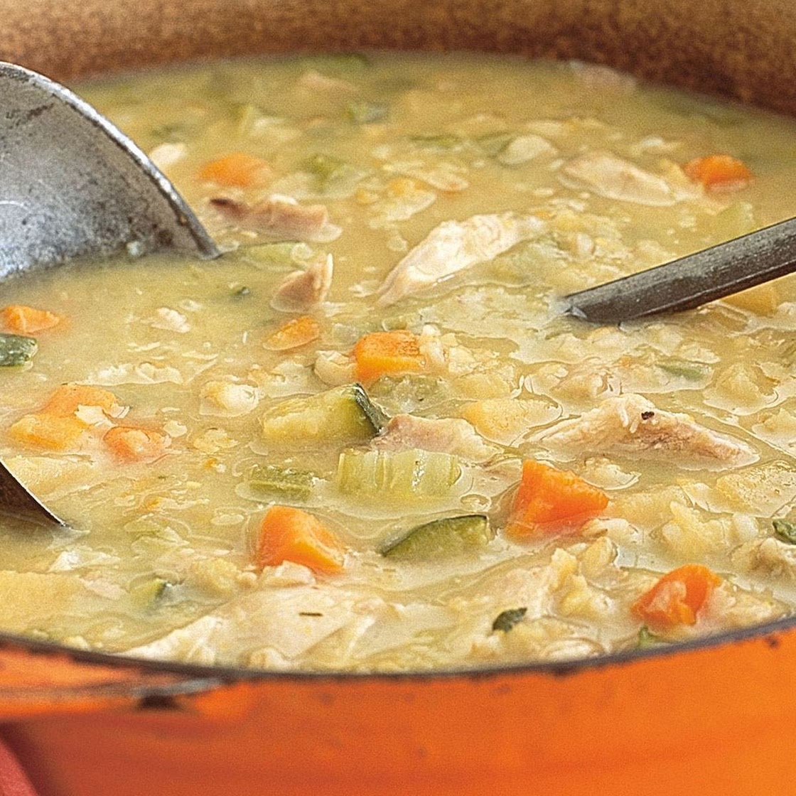 Hearty chicken and vegetable soup