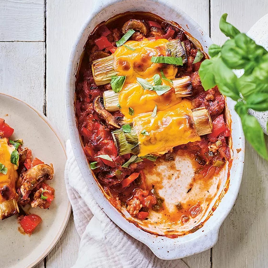 Cannelloni van gepofte prei