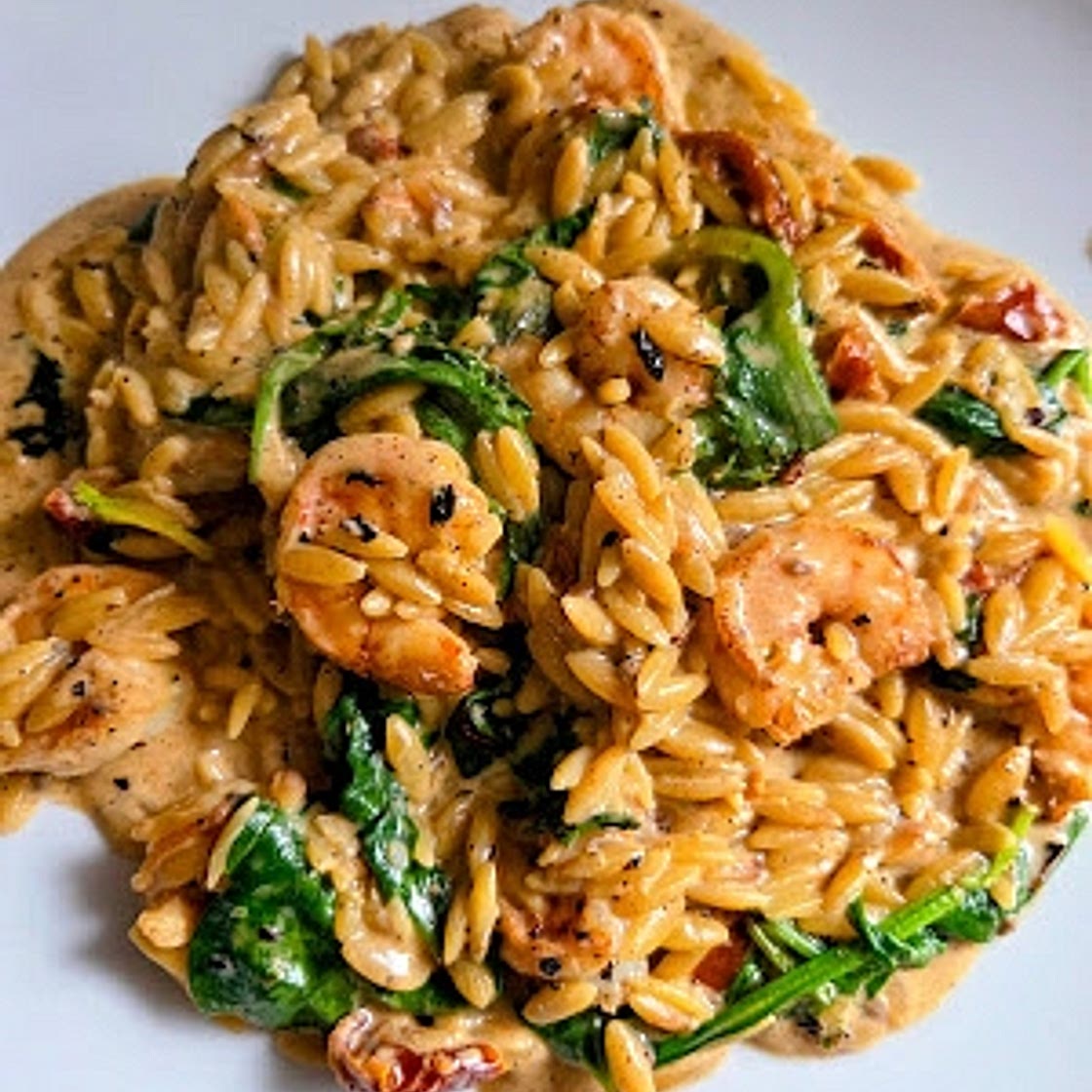 One Pan Shrimp Orzo