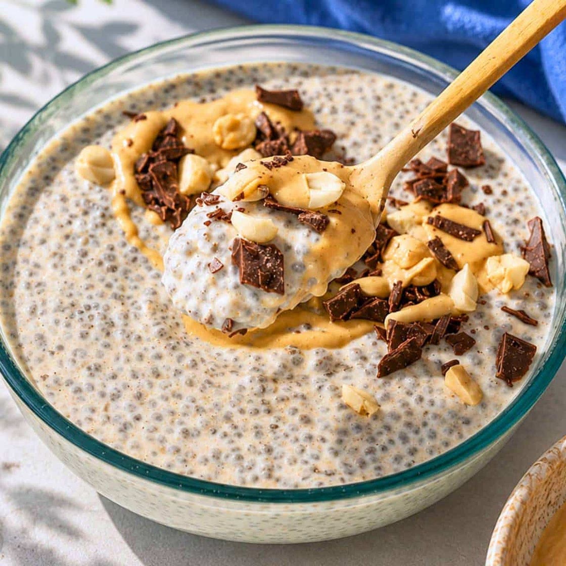 Peanut Butter Chia Pudding with Greek Yogurt