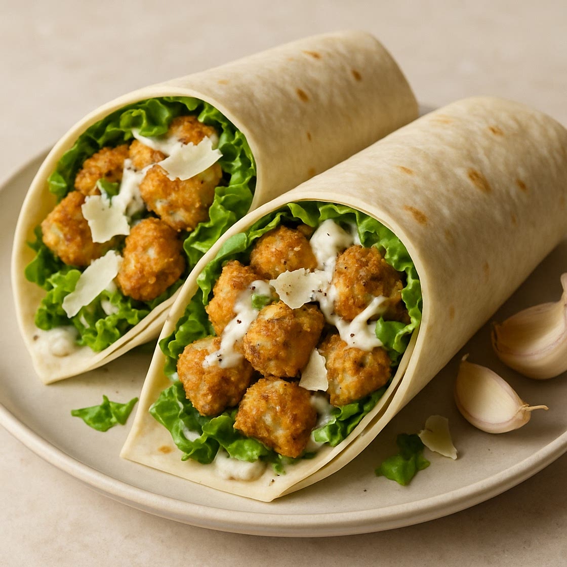 Garlic Parmesan Chicken Wraps