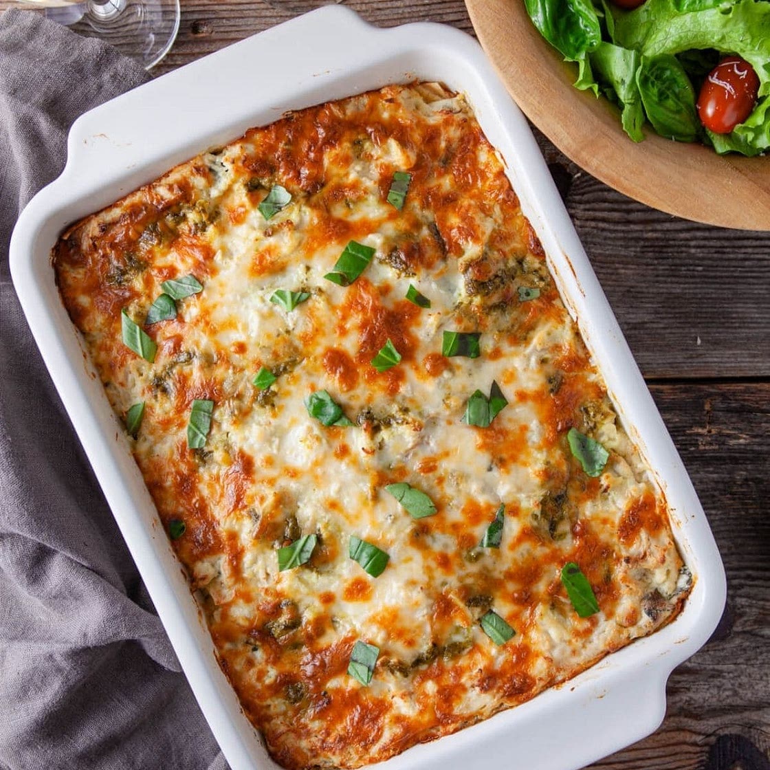 Creamy White Chicken Lasagna