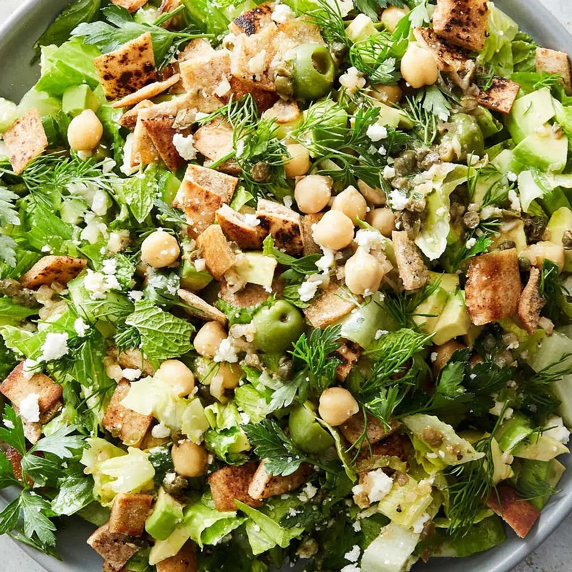 Chopped Salad With Chickpeas, Feta and Avocado