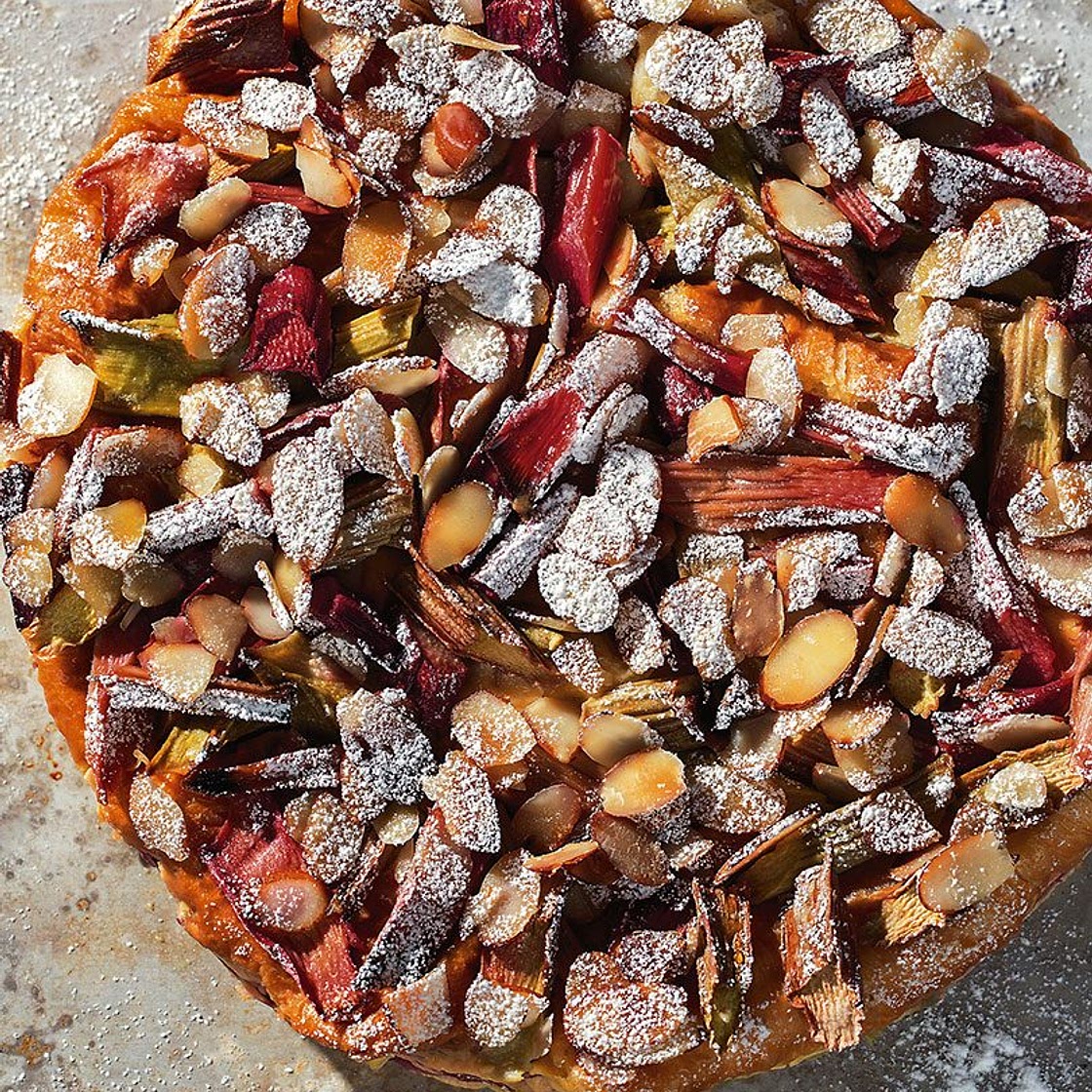 Rhubarb & Custard Torte