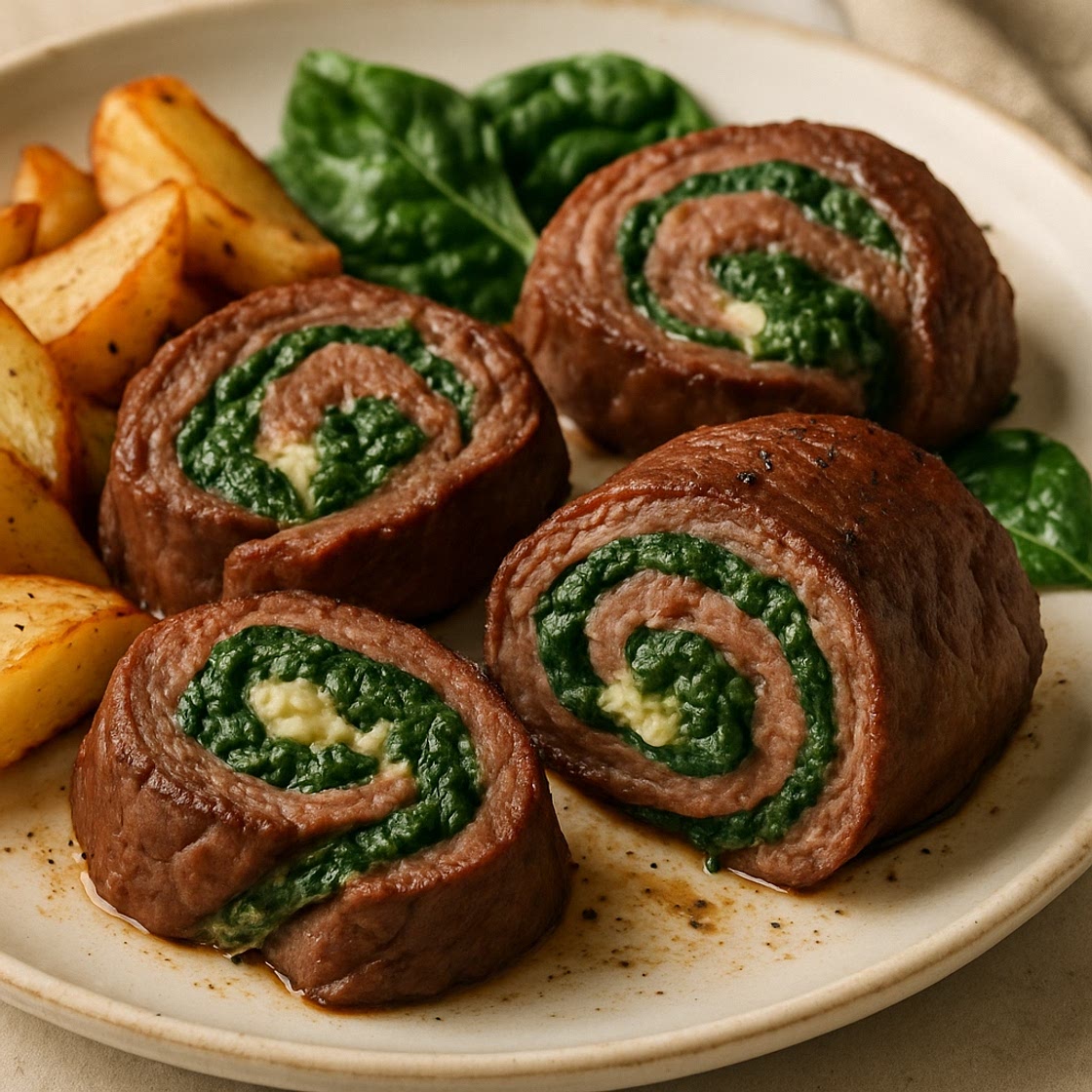Spinach-Stuffed Steak Roulades