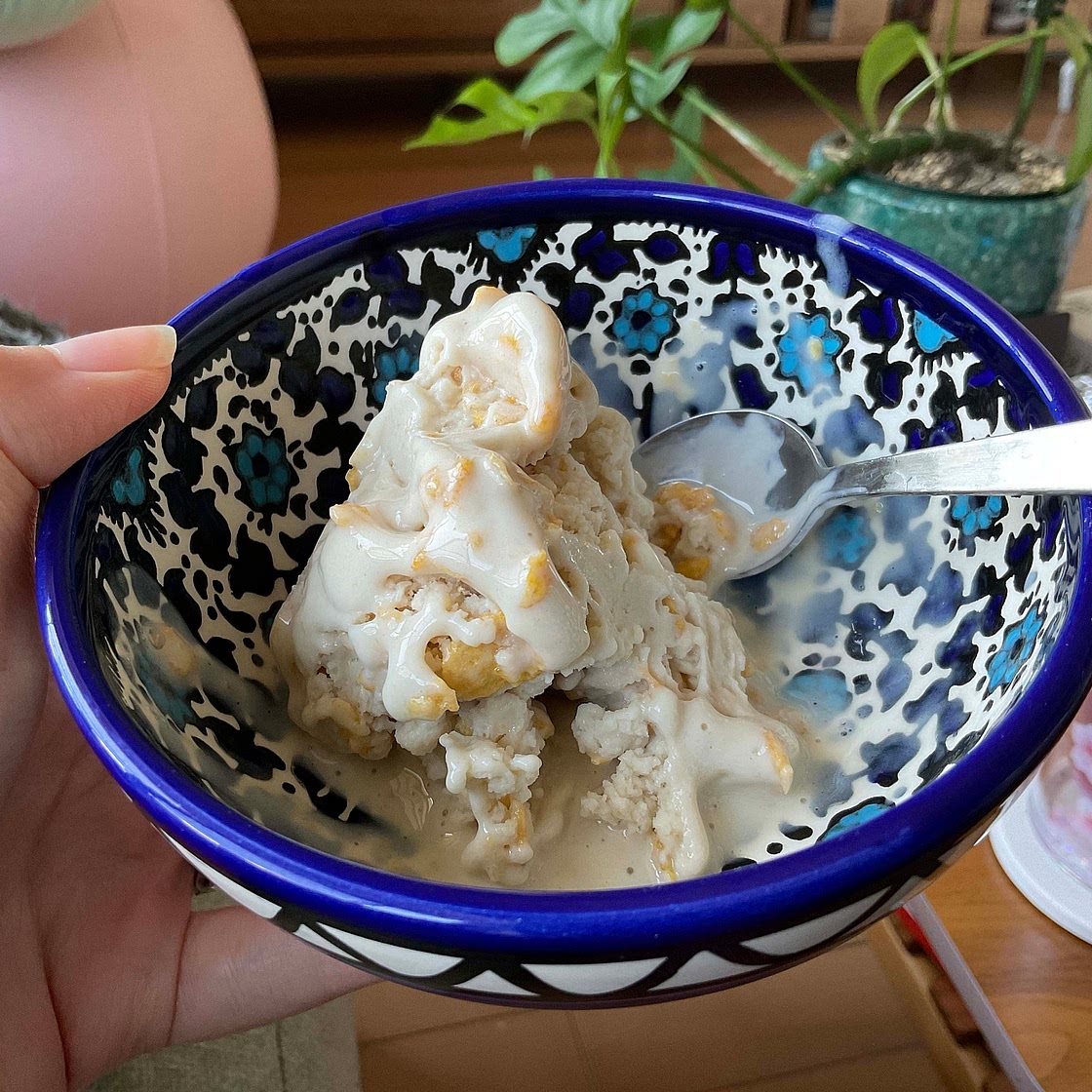 Banana Protein Crispy Ice Cream