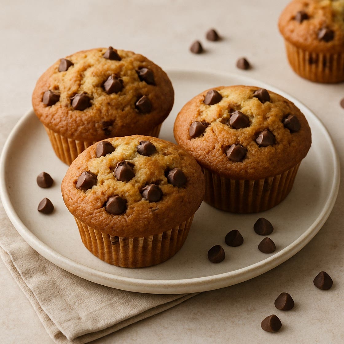 He Won’t Know Chocolate Chip Muffins