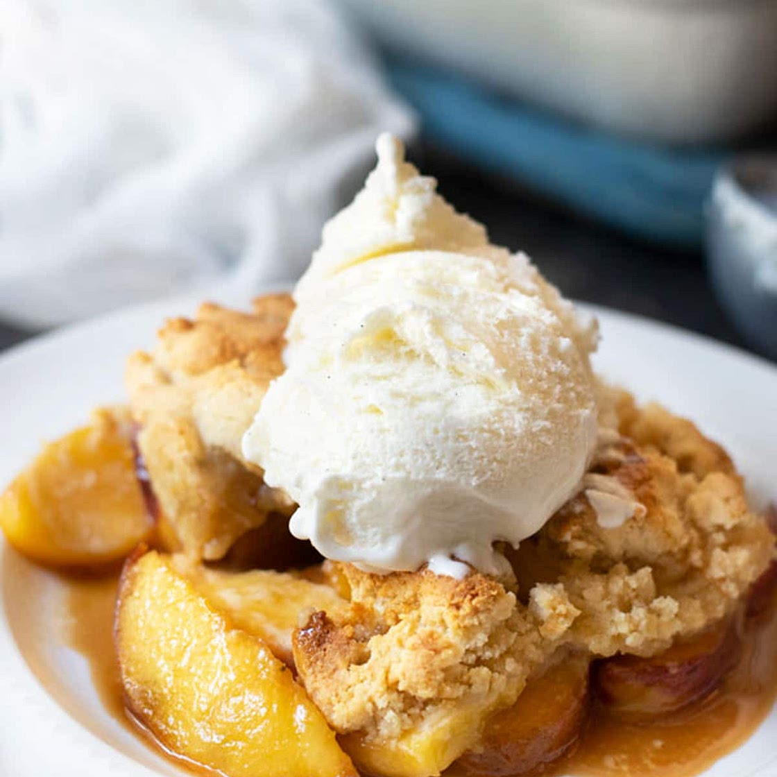 Easy Grain-Free Peach Cobbler with Almond Flour