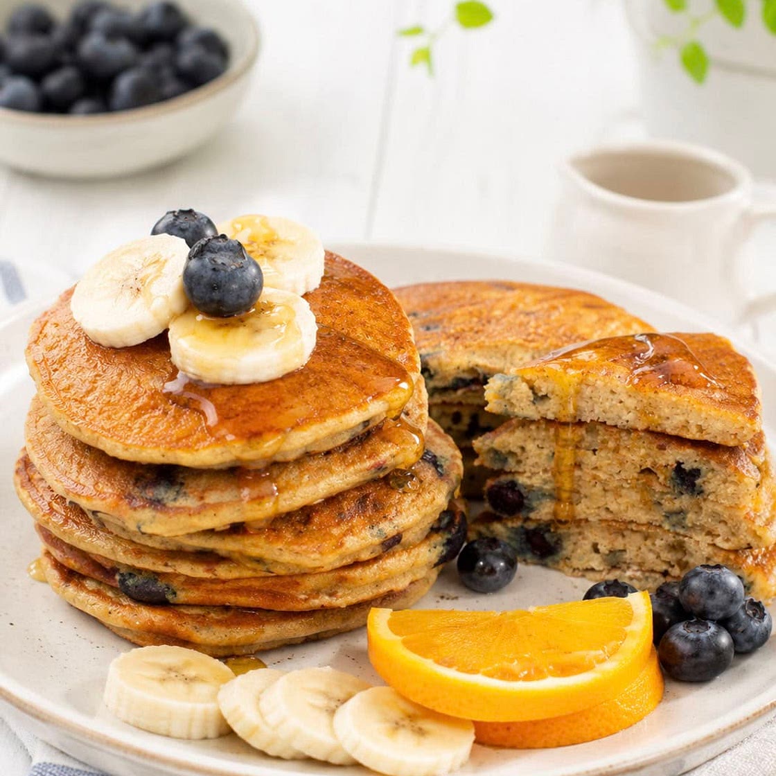 Blueberry Cornmeal Pancakes