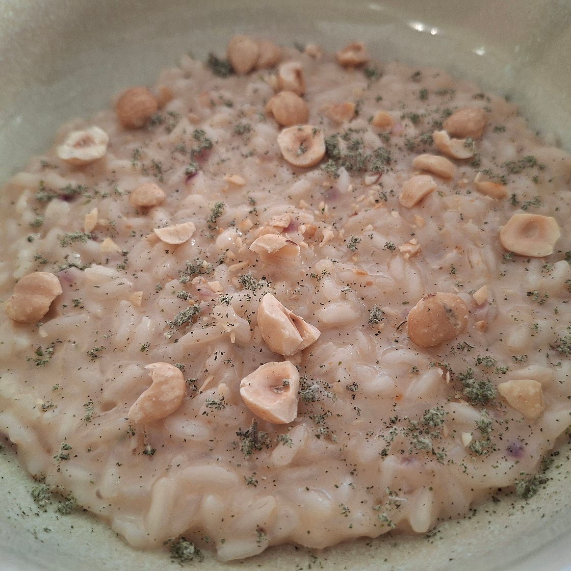 Risotto - Castelmagno and hazelnuts
