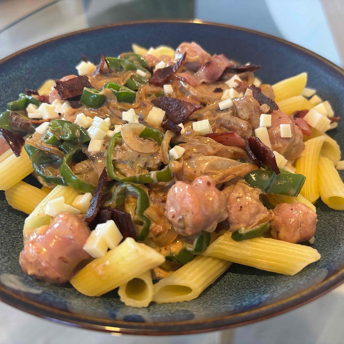 Pasta con Creamy Mushroom sauce