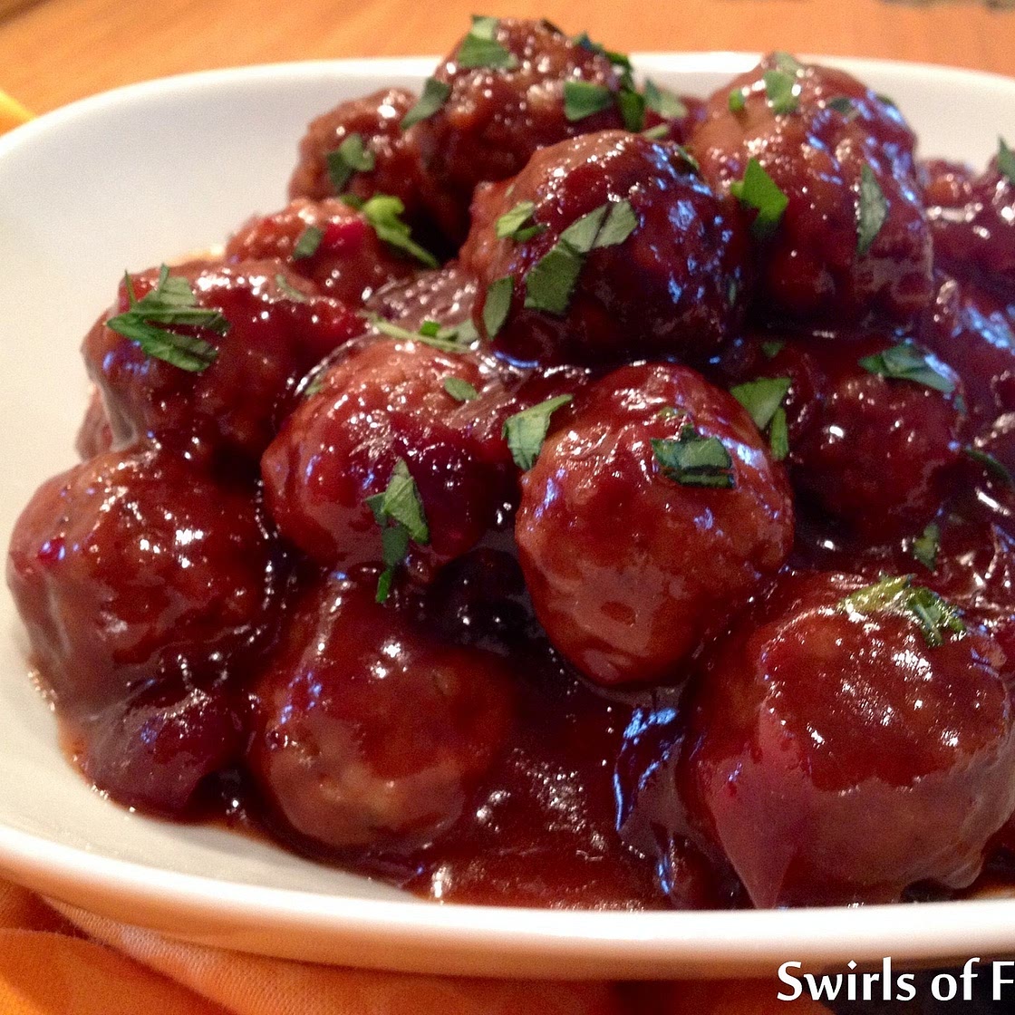 Sweet and sour cranberry meatballs 