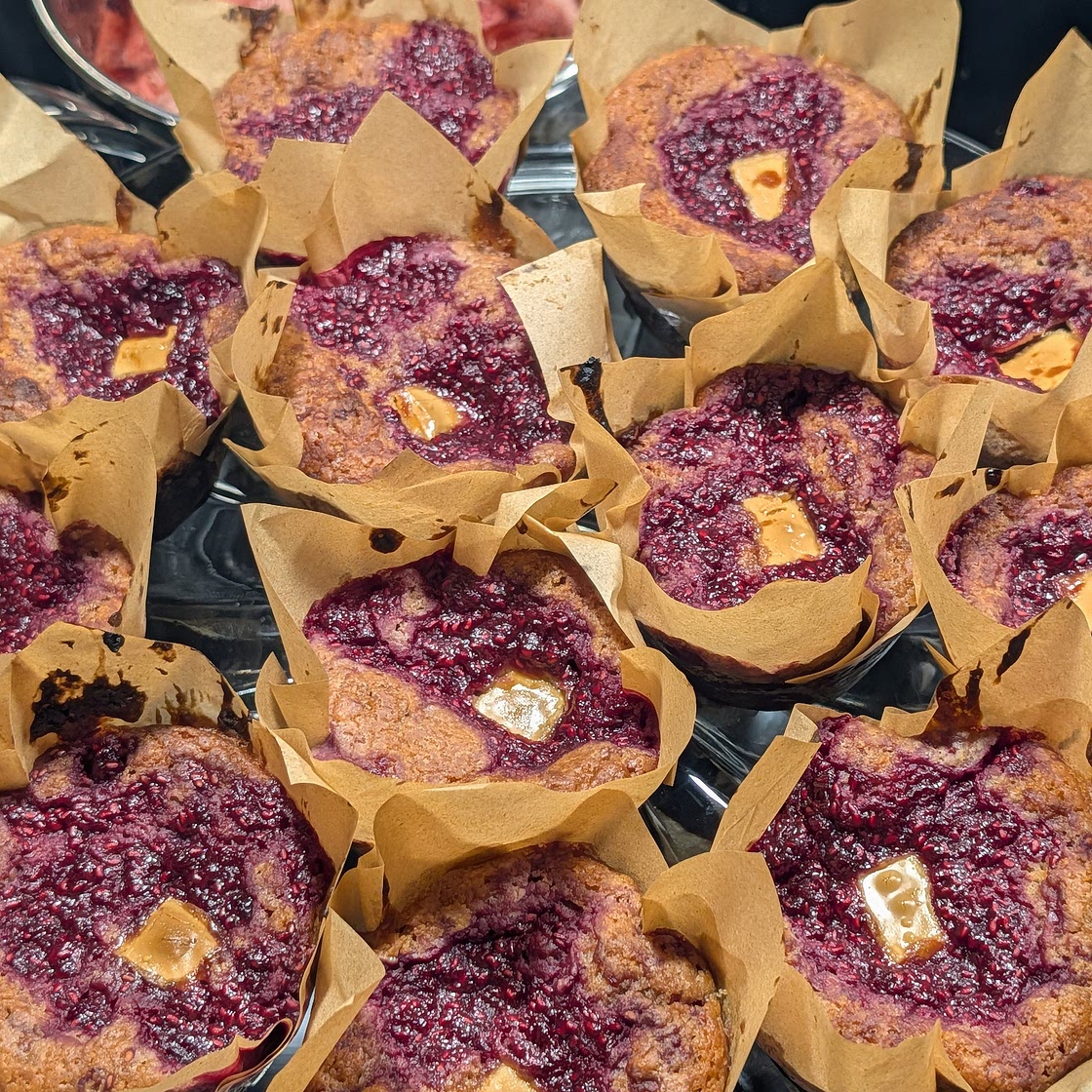 Raspberry cream cheese muffins
