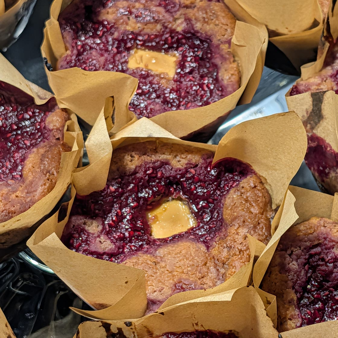 Raspberry cream cheese muffins