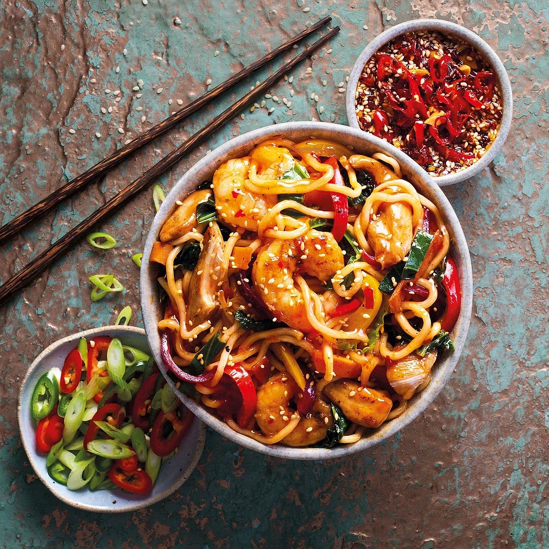Chicken, Prawn, Coconut & Lemongrass Stir Fry