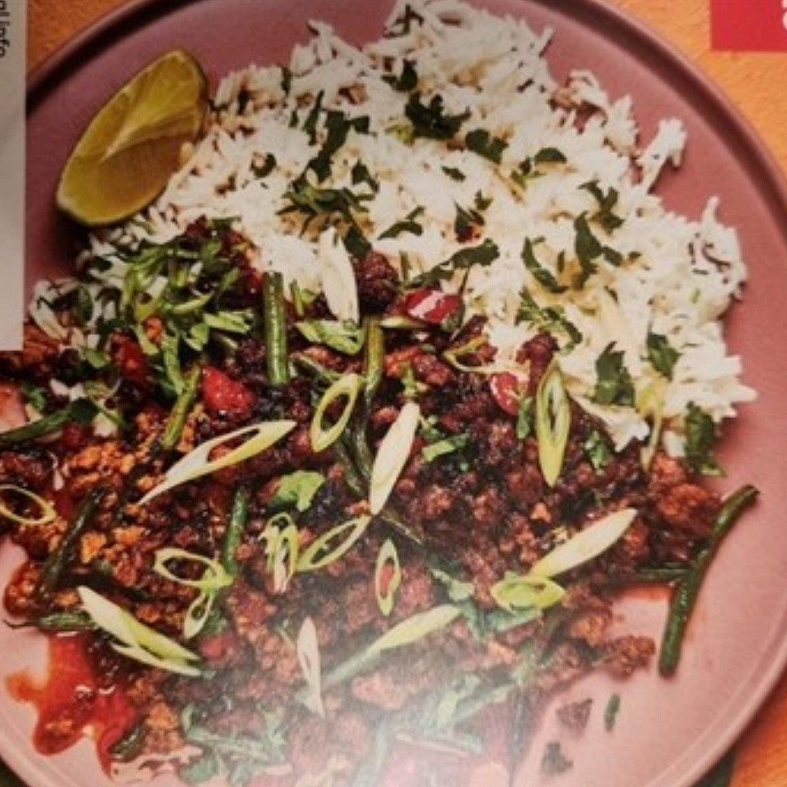 Sticky Sweet Chilli Pork with Rice (gousto)