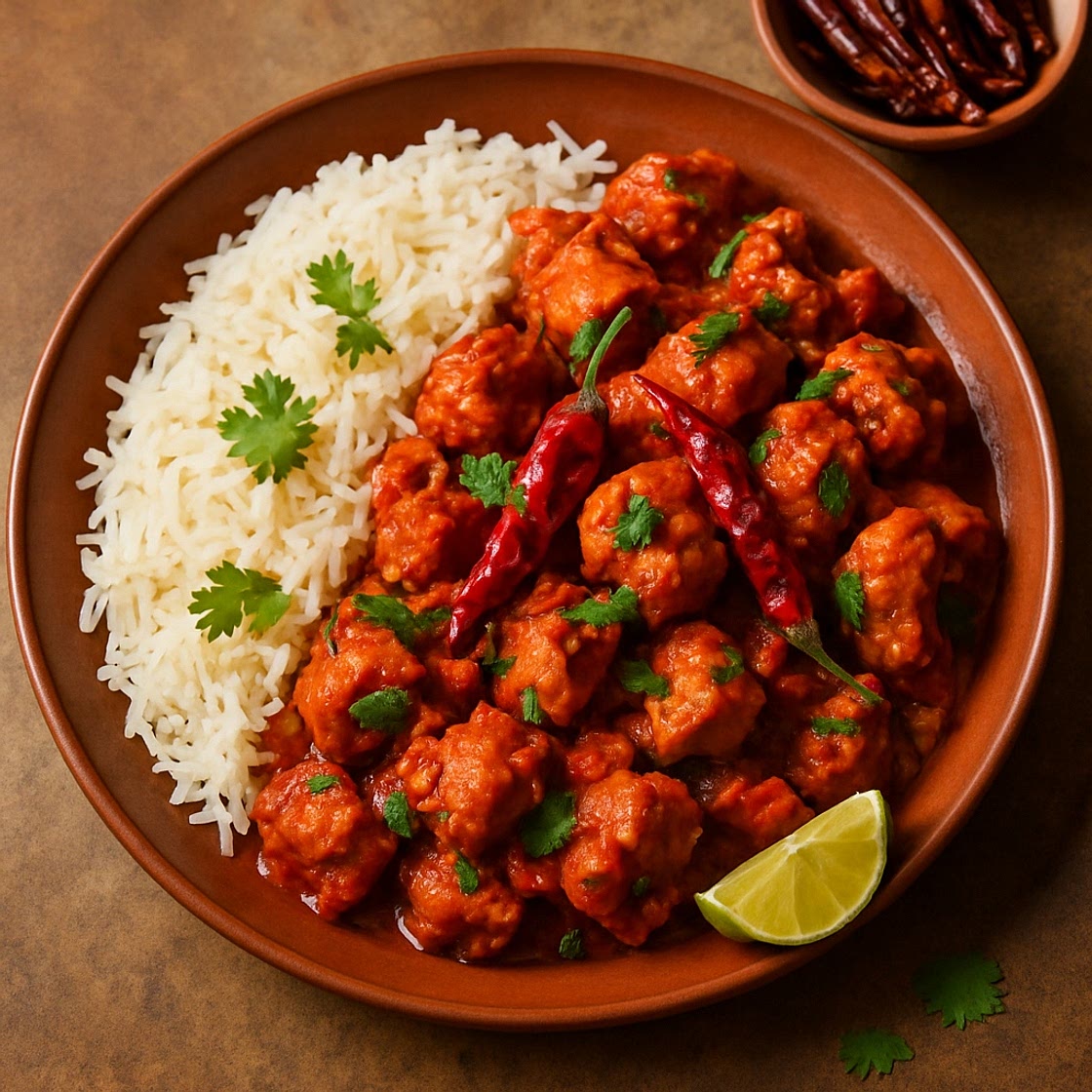 Scharfes indisches Chilli-Huhn