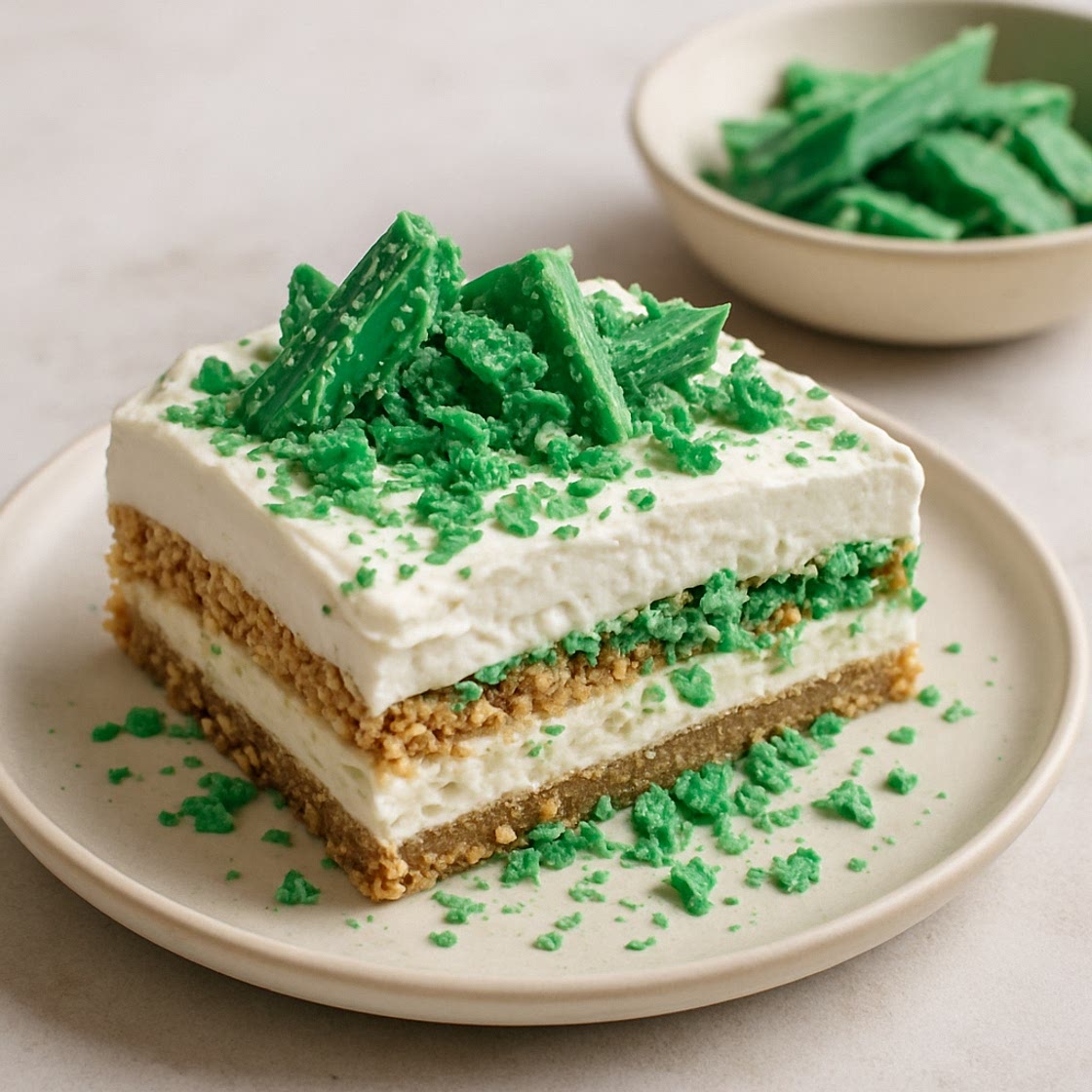 Choc Caramel Peppermint Crisp Dessert