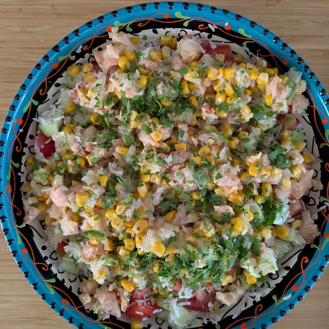 CEVICHE DI SALMONE AFFUMICATO E MAIS