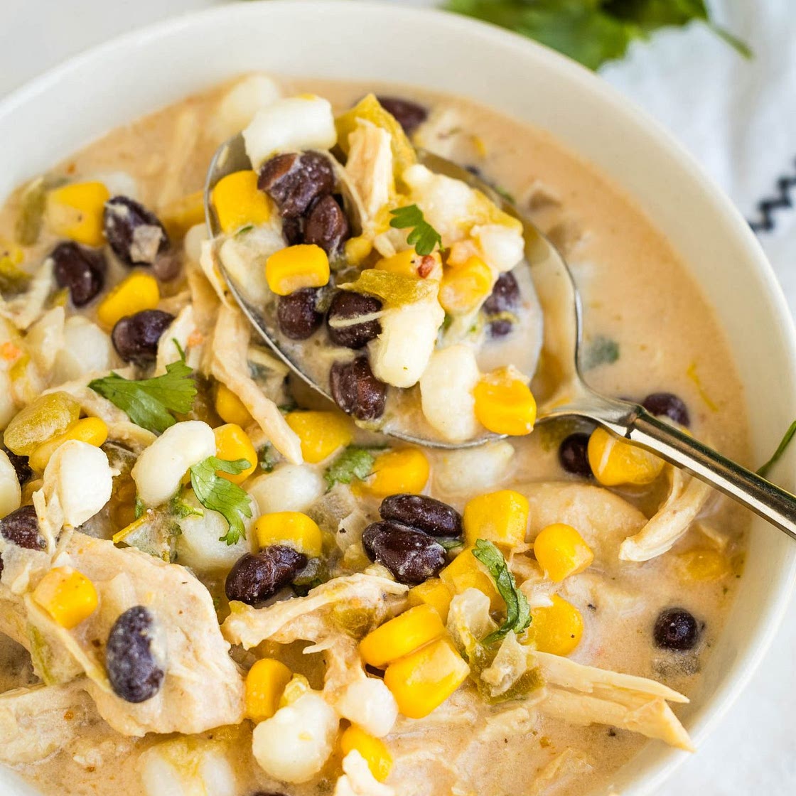 Creamy Chicken Hominy Soup