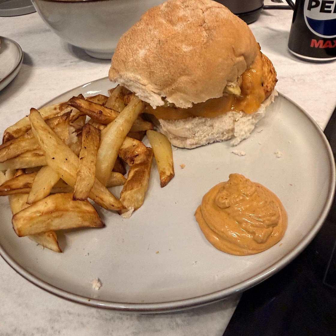 Mexican chicken burger
