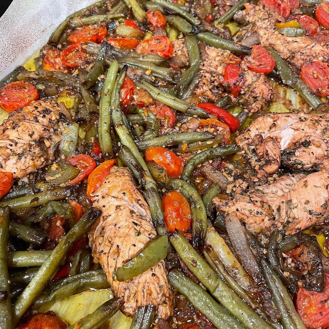 Tuscan Garlic Sheet Pan Dinner
