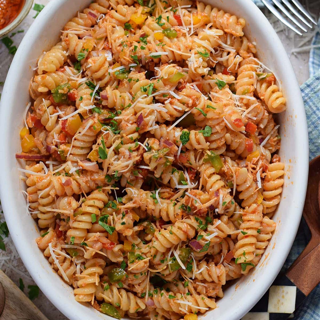 Easy Red Pesto Pasta Salad