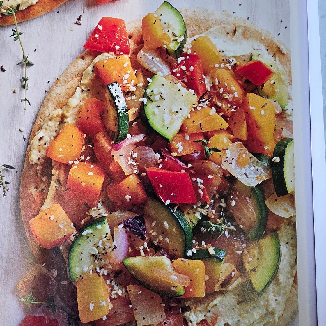 Vegetable Pitas with Everything-Spiced Hummus