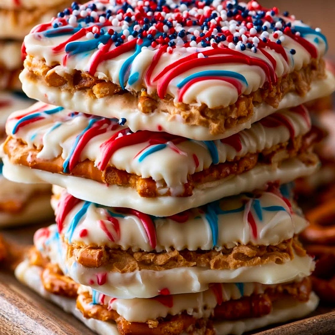 Peanut Butter Pretzel Ritz Stacks